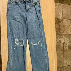 RSQ Light Blue Distressed wideleg Jeans